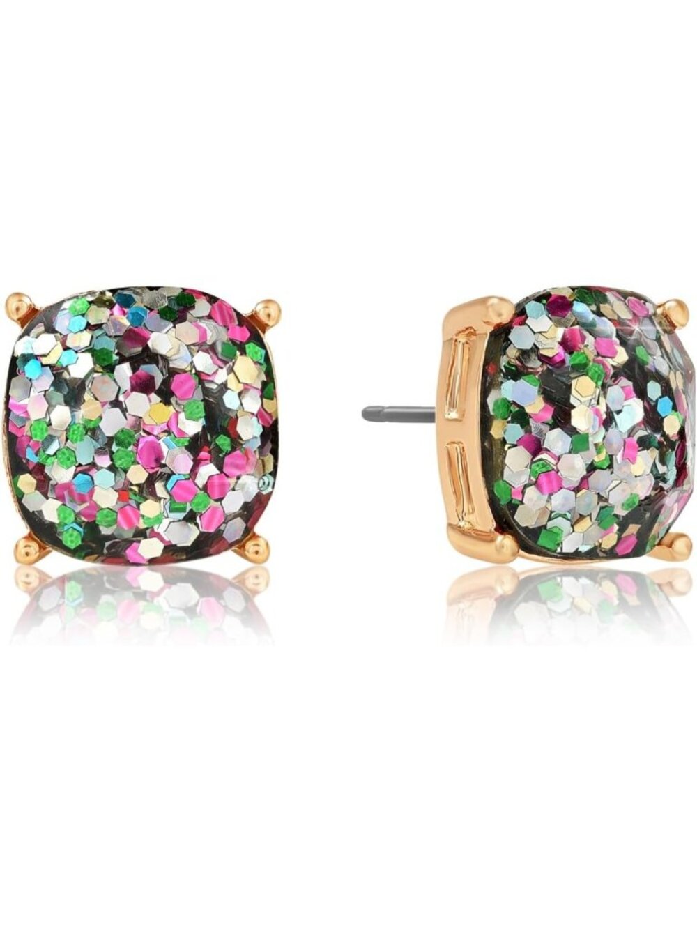 Sparkly Large Square Rhinestone Stud Earrings for Women - Statement Jewelry